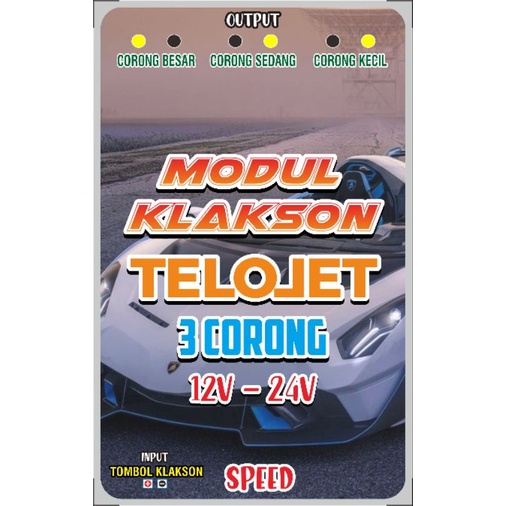 MODUL KLAKSON TELOLET 3CORONG PUTUS² POTENSIO LUAR 12V/24V