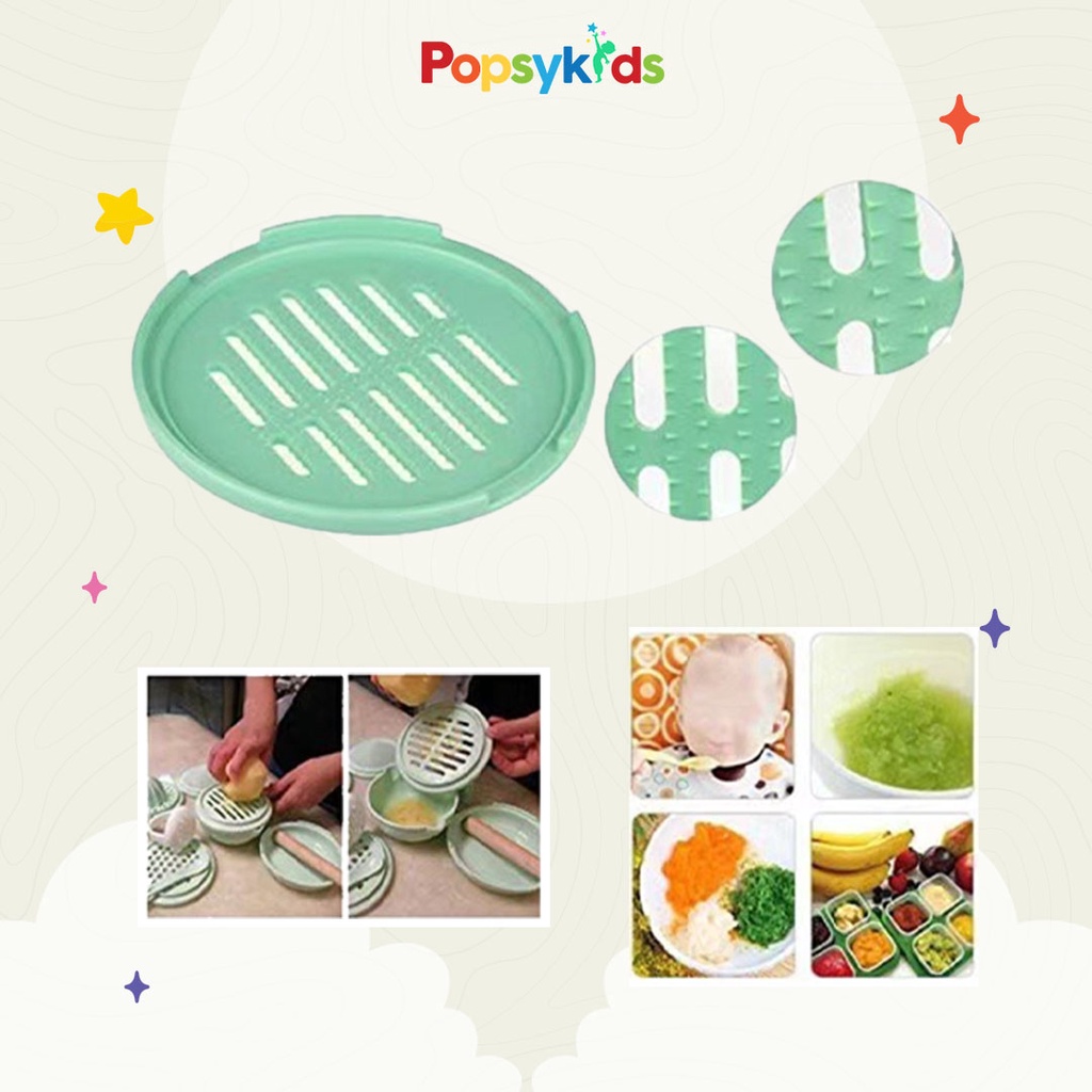 PopsyKids Baby Grinding Bowl MPASI Food Maker Alat Pembuat Makanan MPASI Bayi