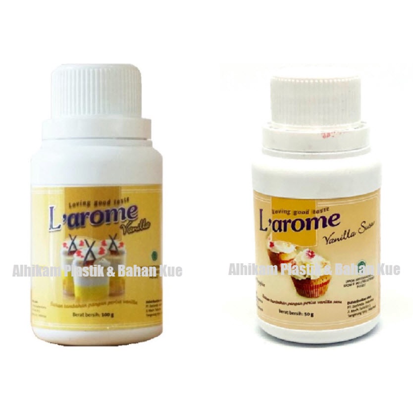 

Larome Vanila Susu Powder 40 gr - Larome Vanila cair 100gr / Panili Cair / Vanilla Cair