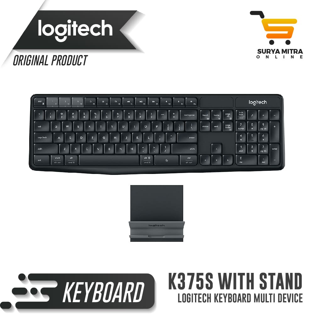 Keyboard Wireless Bluetooth Logitech K375S / K 375 Multi Device