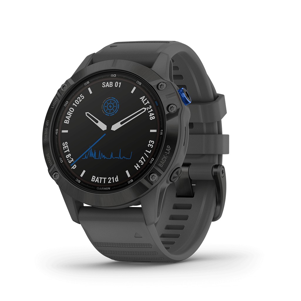 Garmin Fenix 6 Pro Solar Edition Black with Slate Grey Band Original Garansi Resmi TAM 2 Tahun