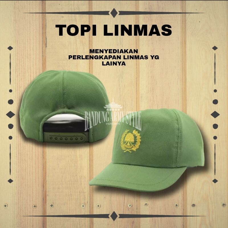 KAOS LINMAS BAJU LINMAS TERBARU HIJAU LINMAS TOPI LINMAS. TOPI HANSIP