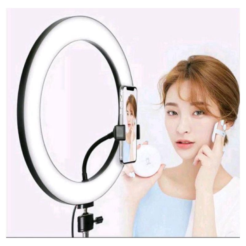 RING LIGHT 26CM + TRIPOD 2.1M - LAMPU MAKE UP - LAMPU SELFIE - LAMPU VLOG