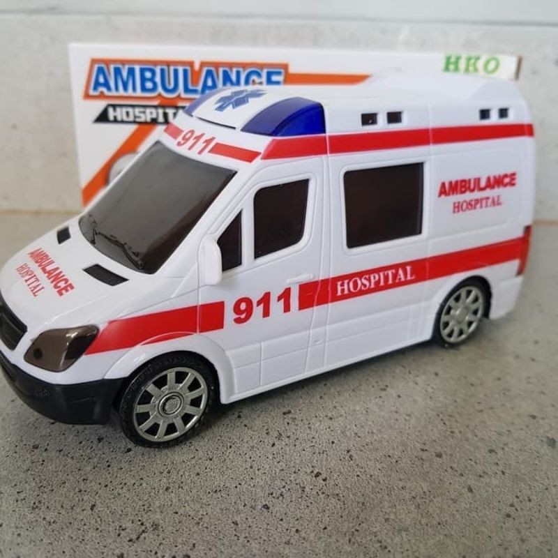 Mainan Mobil Ambulance Bump Go Baterai Ambulan Car Batre Anak Edukatif