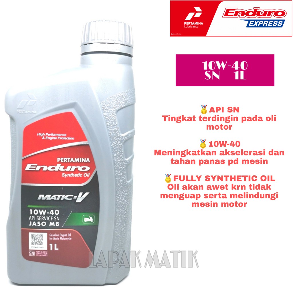 Oli Racing Matik ENDURO MATIC V 1L oli motor Pertamina