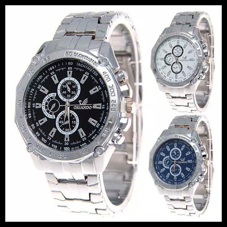 Orlando Jam Tangan Pria Fashion Stainless Steel/ Jam