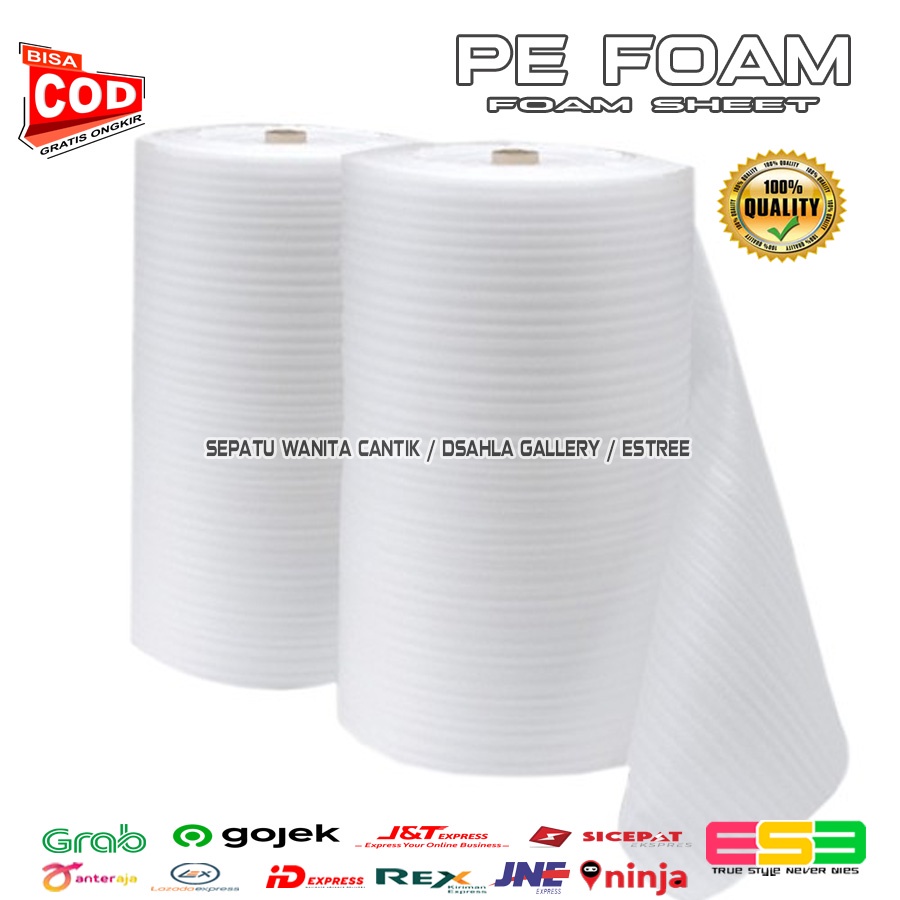 Busa Foam Tipis Lembaran Putih Pe Foam Sheet 3 mm Untuk Warpping Packing Busa polyfoam / polifoam / 