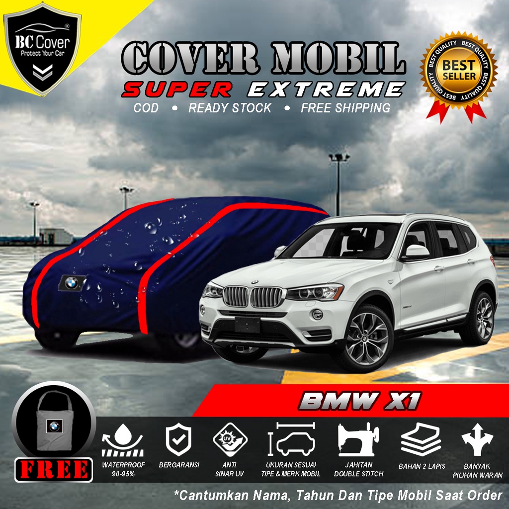 Body Cover Mobil BMW X1 Outdoor Waterproof / Sarung Mobil BMW X1 F48 Waterproof / Selimut Tutup Mantol Kerudung Mantel Penutup Mobil Chevrolet BMW X1 E48 Waterproof Outdoor Anti Air