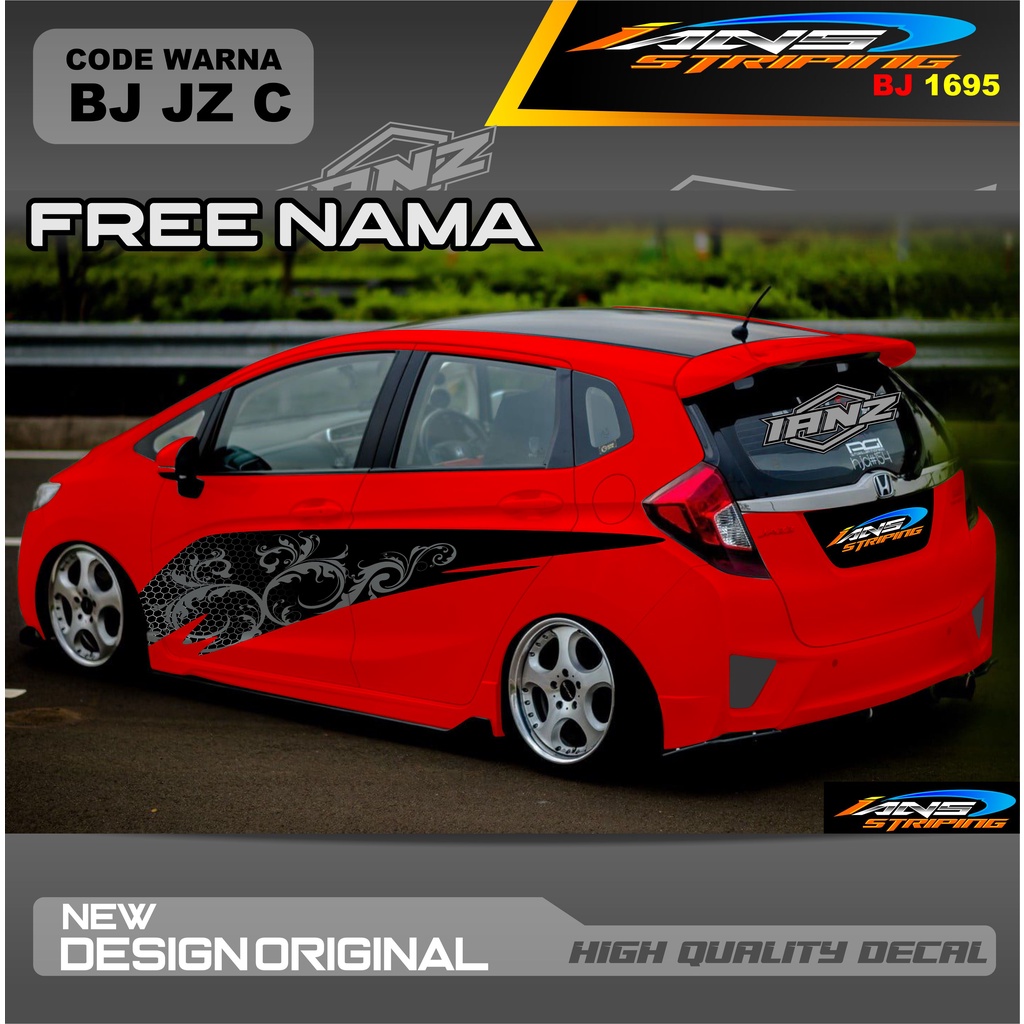 DECAL STIKER  MOBIL HONDA JAZZ JES AYLA AGYA / STIKER MOBIL TERBARU / VARIASI STIKER MOBIL