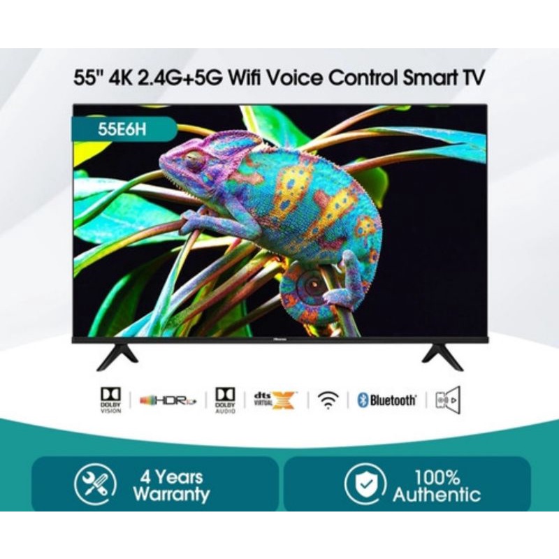 LEDTV HISENSE SMART ANDROID TV 55INCH 55E6H untuk kota cirebon