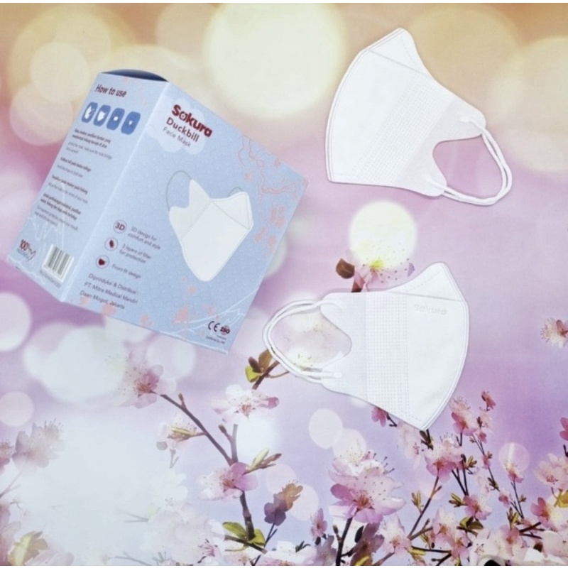 Masker duckbill sakura isi 50 pcs