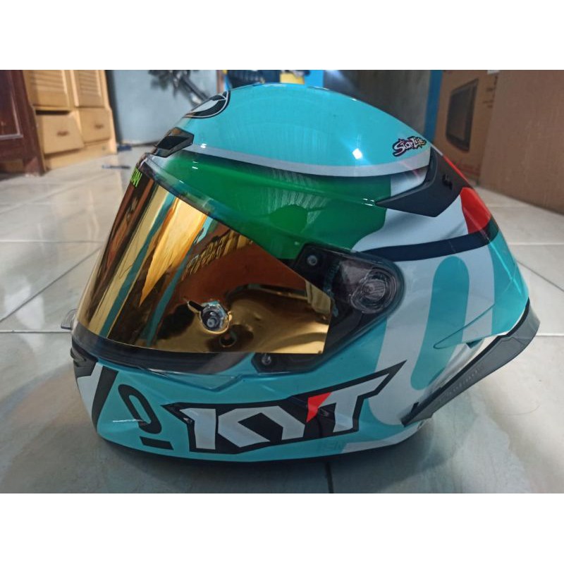 helm kyt tt course full face leopard limited