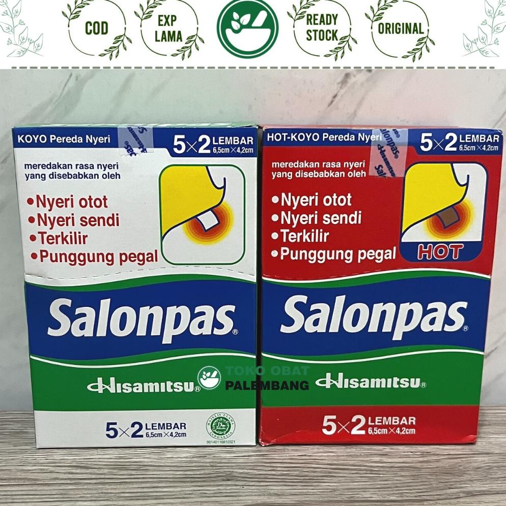 1Box Salonpas Koyo 10X5X2 Lembar Biru & Merah Koyo Salonpas Plaster Hisamitsu