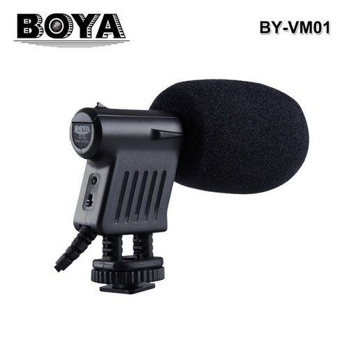 Boya BY-VM01 Mini Directional Video Condenser Microphone For DSLR Cameras Camcorders