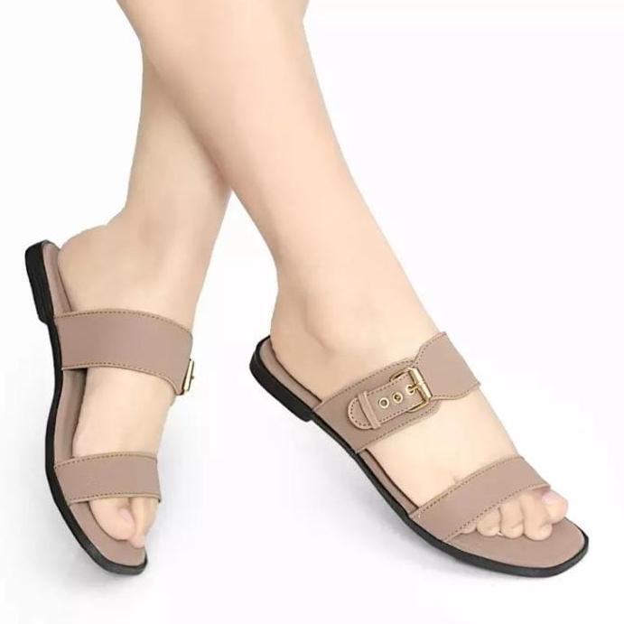 DZD.3943 ‣ Sendal Teplek Wanita2022 Dewasa Bahan Kulit | Sendal Wanita DewasaOriginal | Sendal teple