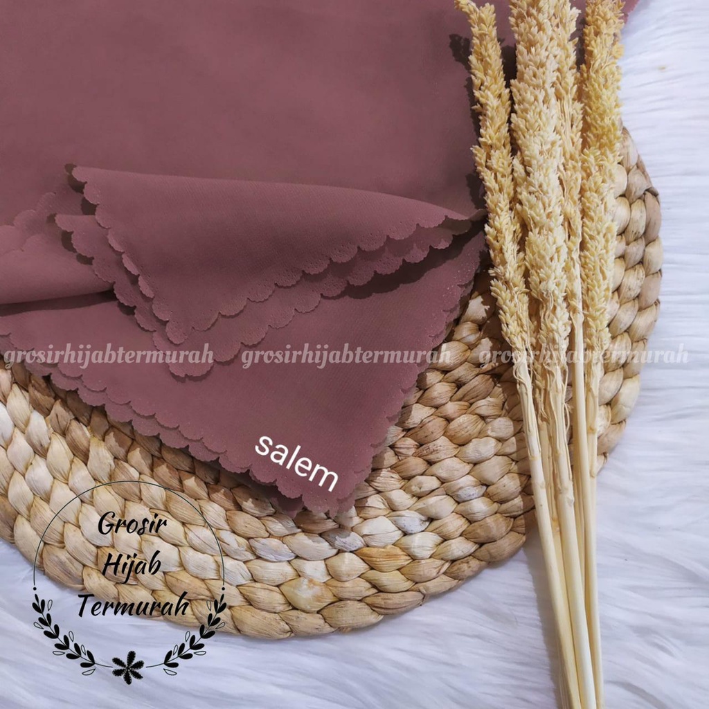 Bella Square Jumbo Syari 130x130 Lasercut / bella syar'i/ segiempat jumbo/ Jilbab LC-Salem