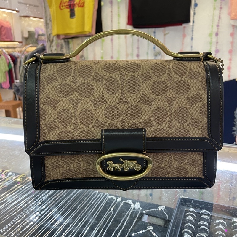 100% Original (preloved)Coach Rilley Top Handle 22 Singnature