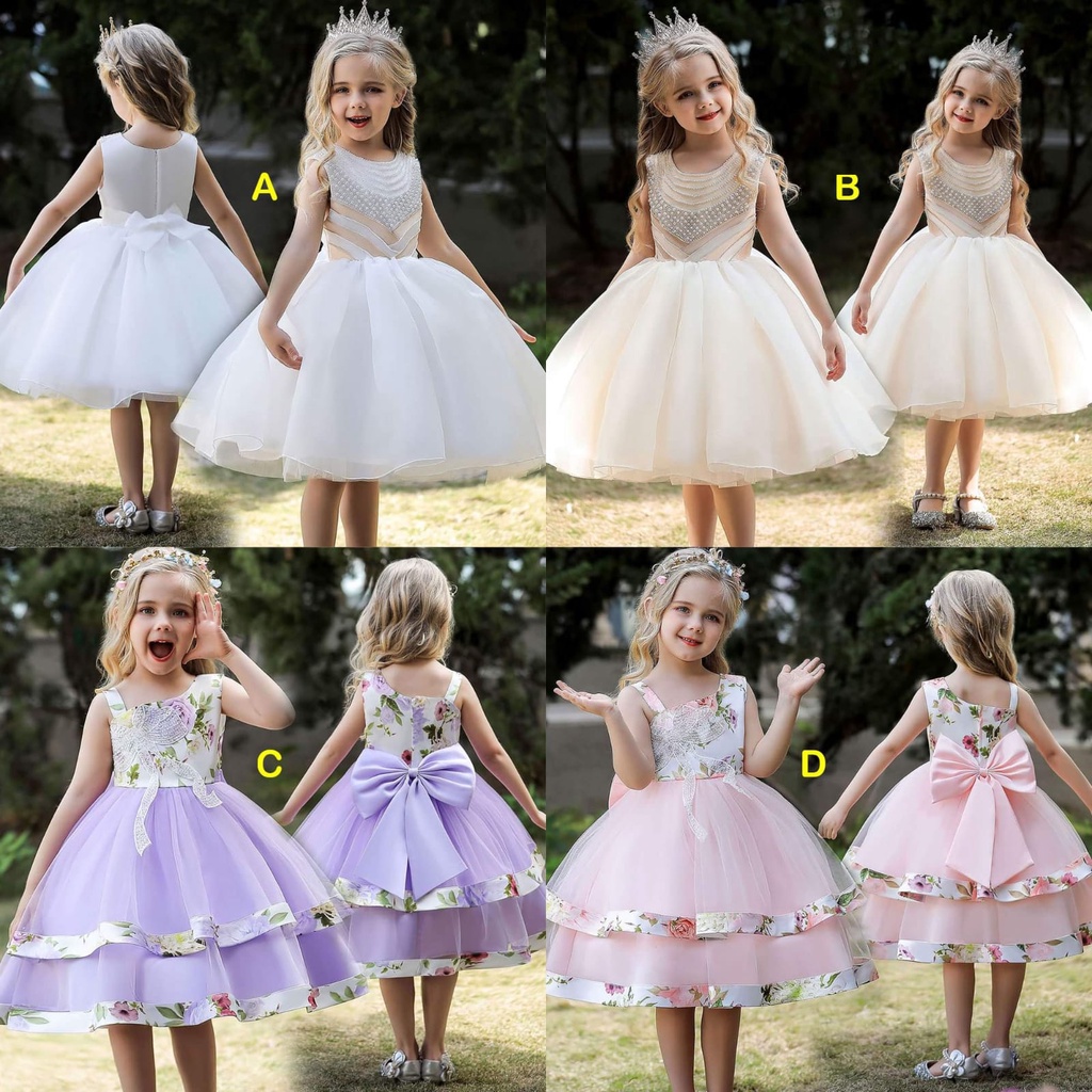 Gaun Mewah Anak Perempuan SUPER PREMIUM Kids Bridal Pearl