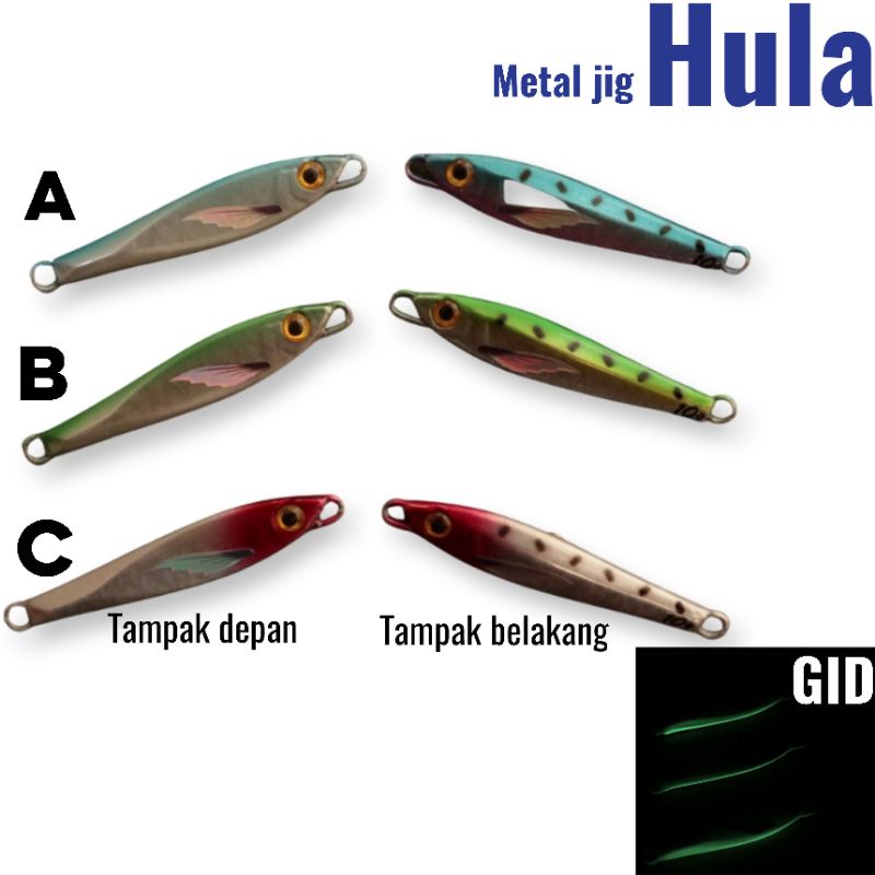 Micro Jig Metal Jig heavens hook 10gr 15gr glow in the dark heaven hook metal jig casting ultra light jigpara duo slim umpan metal jig