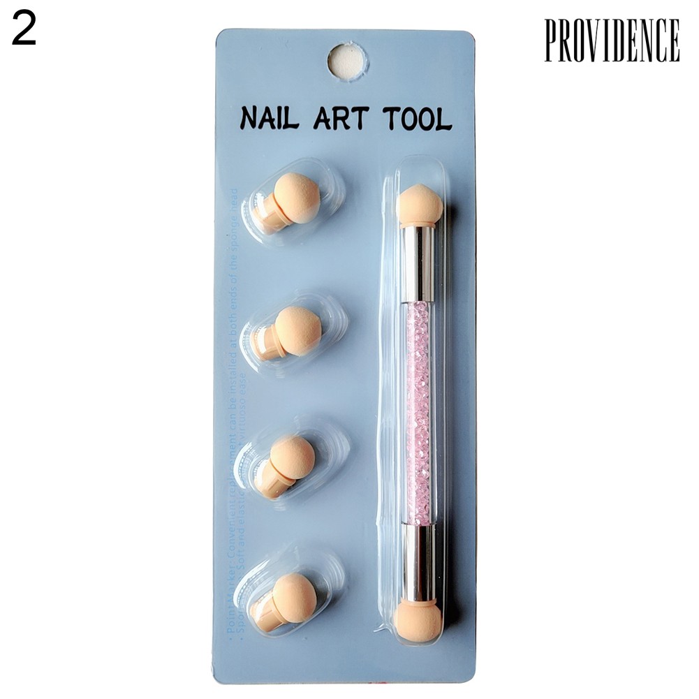 Providence Portable Washable Double Head Sponge Smudge Pen Nail Art Painting Dotting Tool