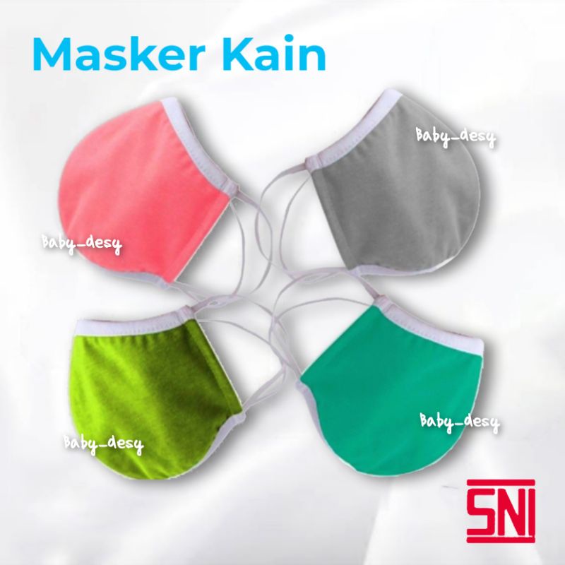 MASKER (SNI) / MASKER KAIN ANTI BACTERIA / MASKER 2 LAPIS