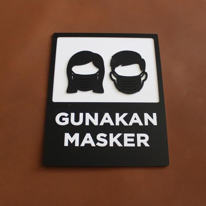 

Gunakan Masker Sign Acrylic | 20 x 25 cm | Sign Board Akrilik