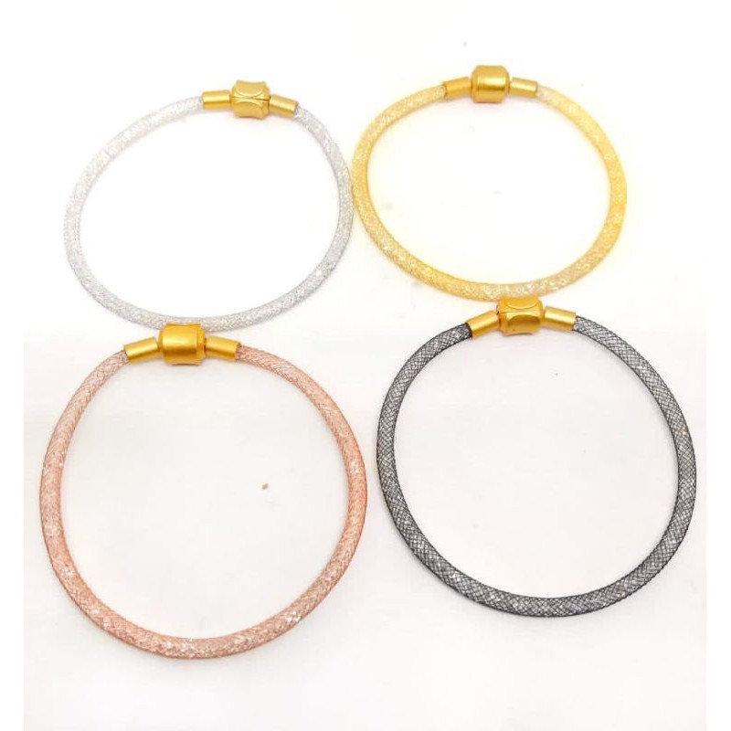 gelang gliter //gelang korean steal//gelang wanita