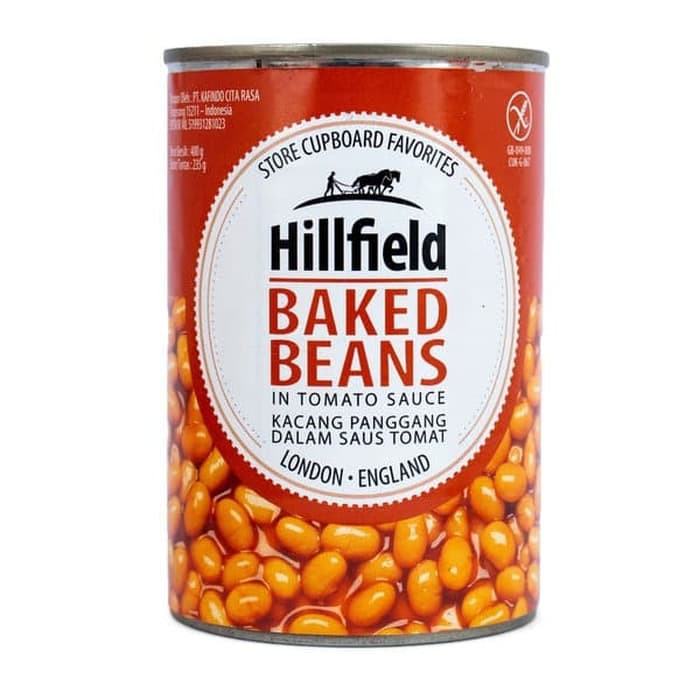 

Hillfield Baked Beans in Tomato Sauce Can Kacang Panggang Kaleng Italy