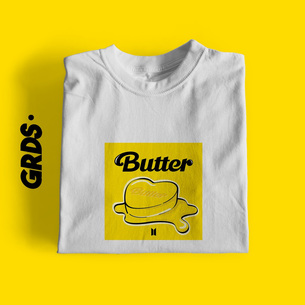 KAOS BTS BUTTER / T-SHIRT BTS BUTTER FREE STICKER