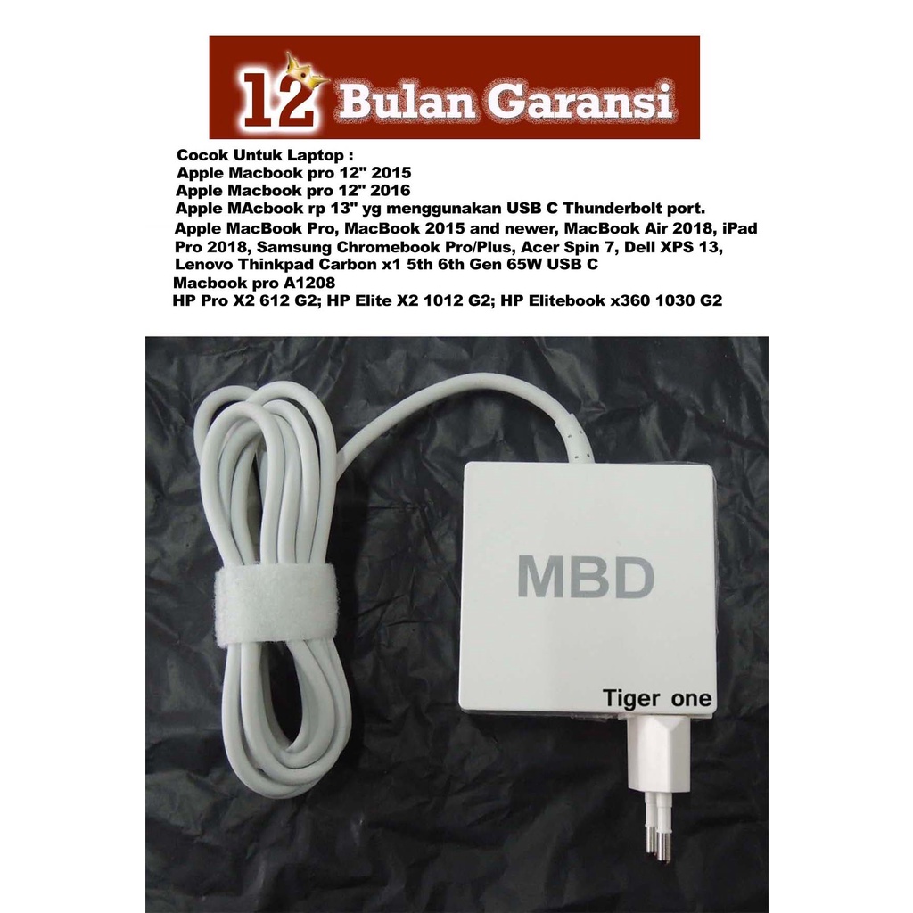 Charger Adaptor 
Cocok Untuk  MacBook Pro, MacBook 2015 and newer White