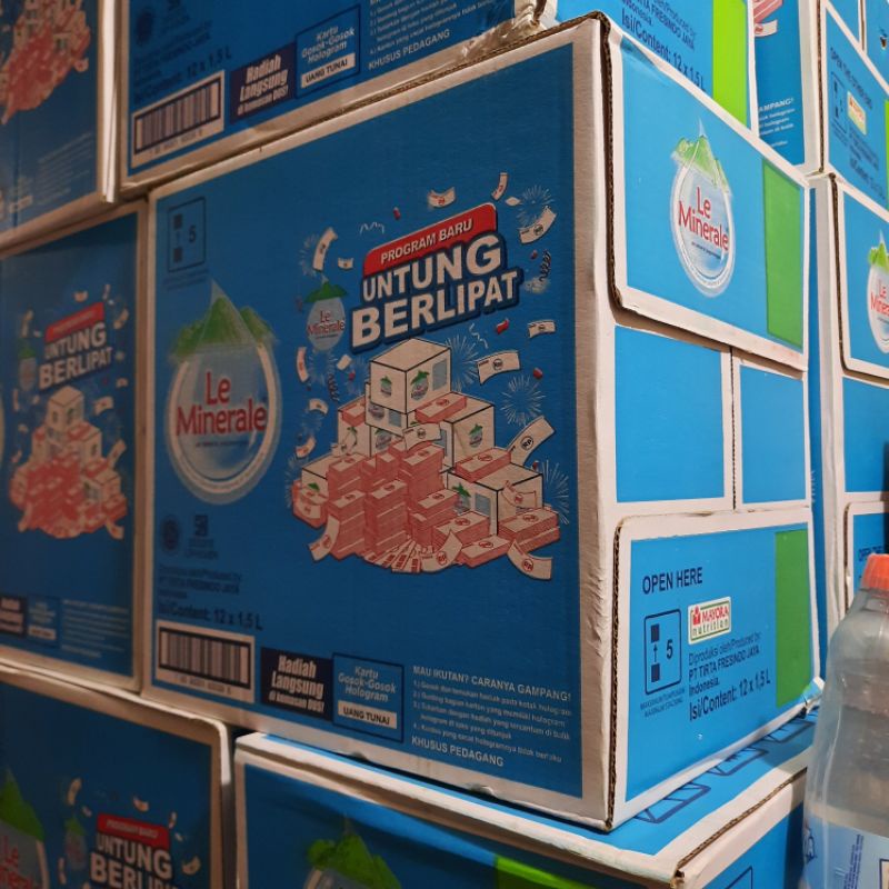 

LE MINERALE 1,5 LITER 1 KARTON ISI 12 BOTOL