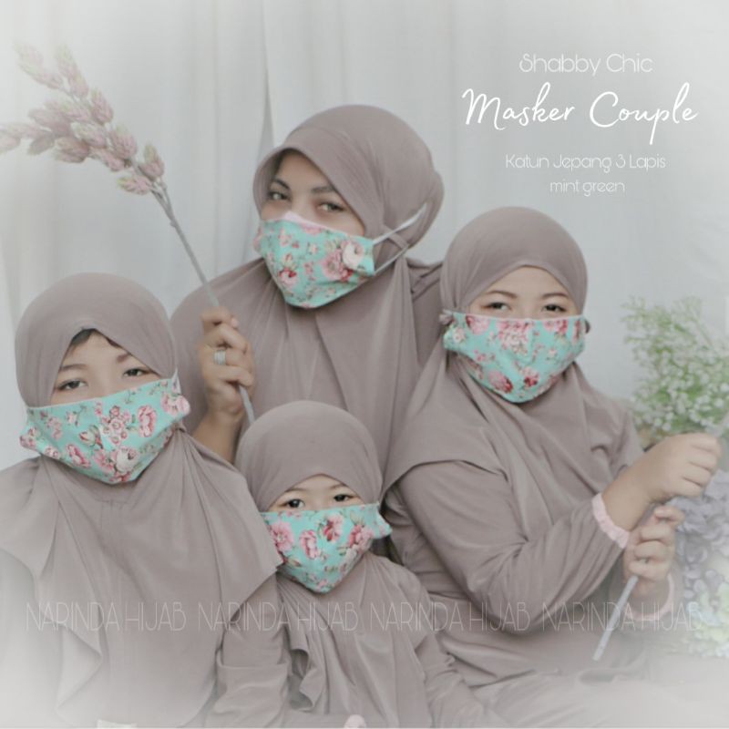 Masker Shabby Chic Mom &amp; Kids Original Narinda Hijab