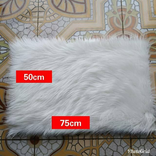 kain karpet bulu korea panjang glossy putih halus murah bulat persegi high quality