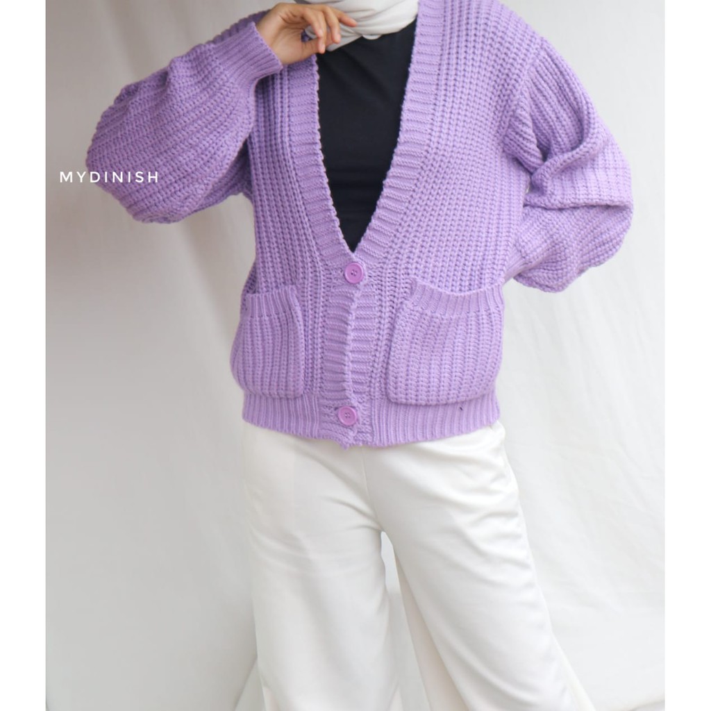 elle pocket cardy - Cardigan Wanita Rajut