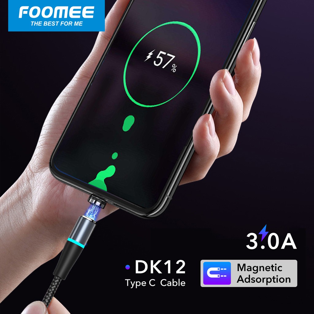 Kabel Magnetic Fast Charging Foomee DK12 Kabel Type C Fast Charging