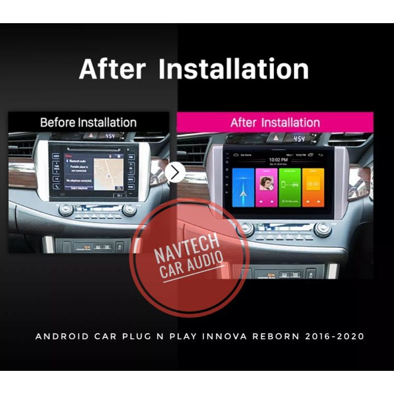 Head unit android 10 inch Innova Reborn 2016-2020
