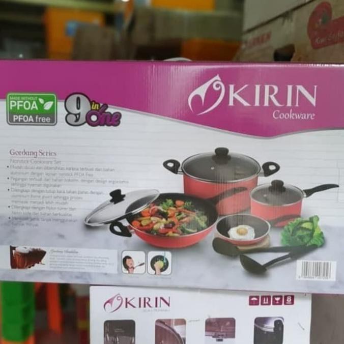 Kirin Panci Frypan Wajan Kuali Gordang Cookware Set Kirin 9 Pc Blackpinkstore22