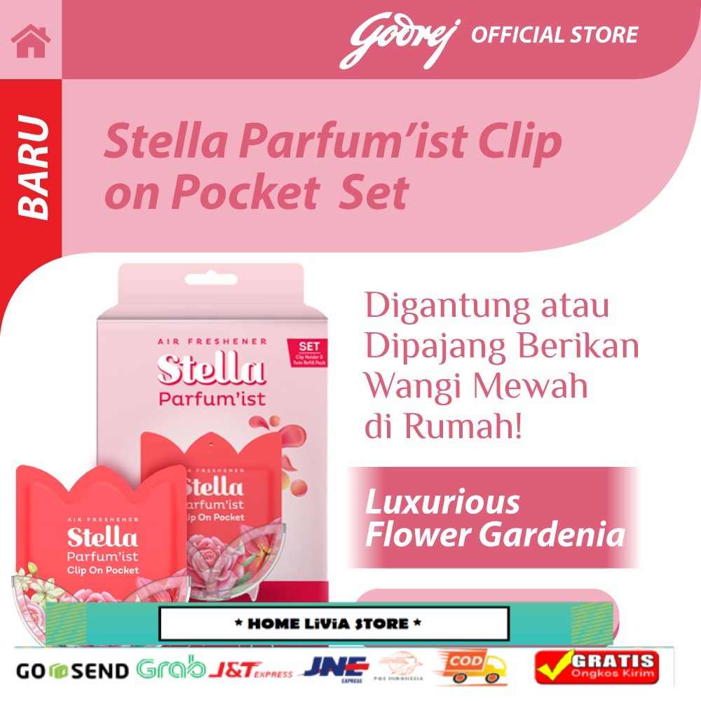 Stella Parfum'ist Clip On Pocket Set Luxurious Flower Gardenia