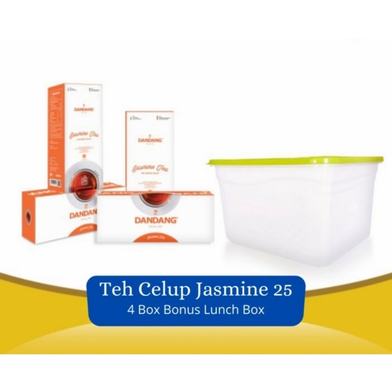 

Teh Dandang Celup Jasmine Box isi 4 box free lunch box