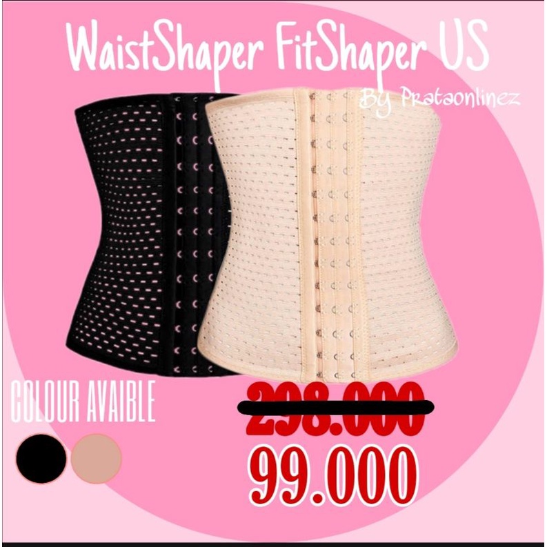 WaistShaper Korset Anti Panas Fit shaper dengan Lubang Udara Breathable Corset Body Shaper