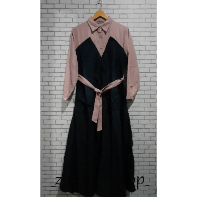 Gamis jeans  import ld112 pbl140