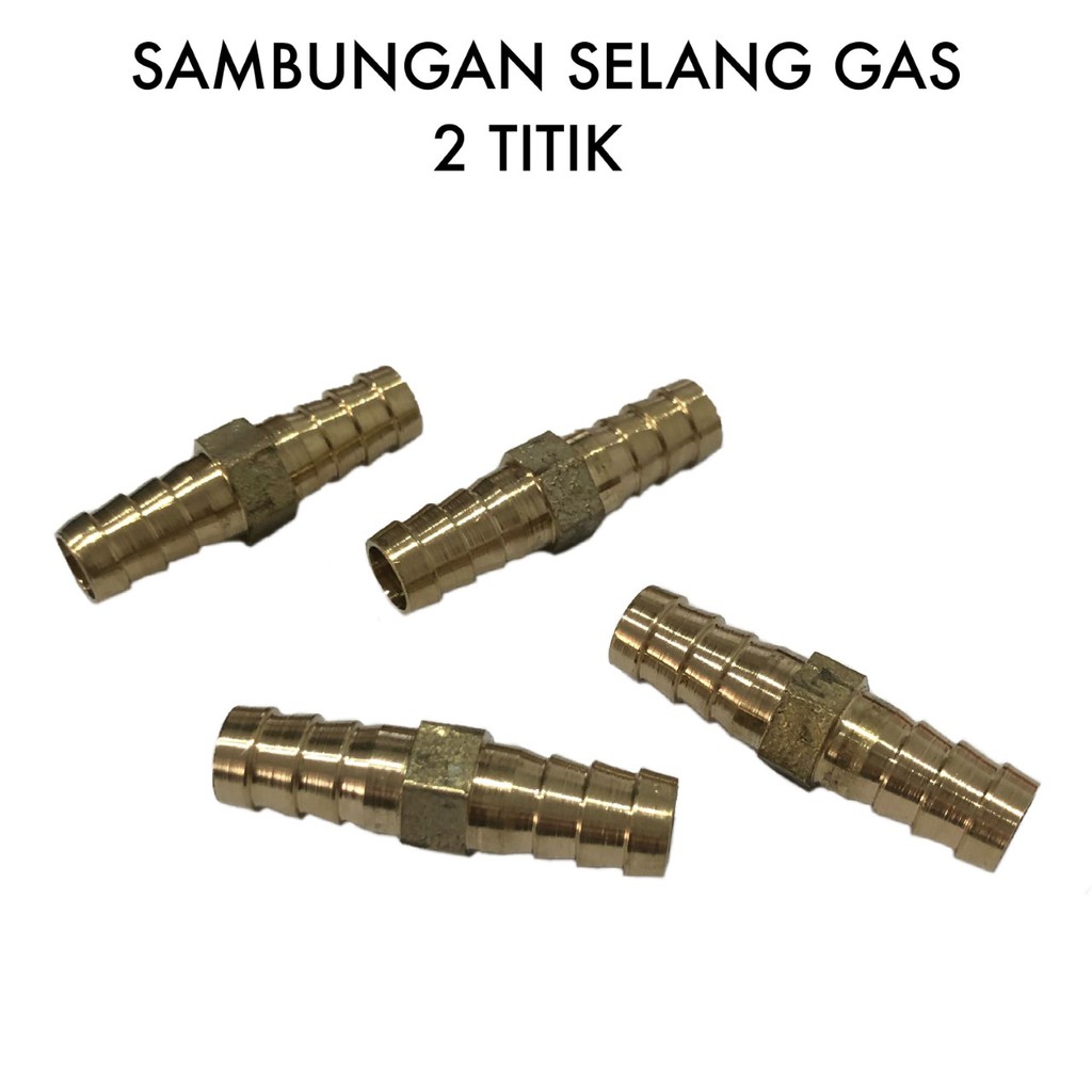 SAMBUNGAN SELANG GAS LURUS 2 CABANG KUNINGAN