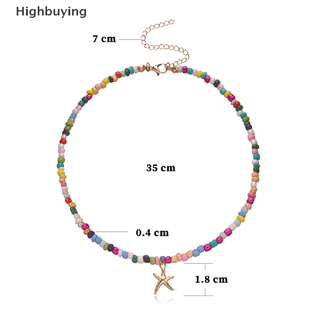 Hbid Kalung Choker Rantai Manik Warna Warni Pendan Kupu-Kupu + Bintang Gaya Boho Untuk Wanita