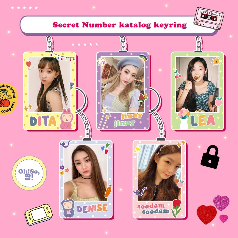 SECRET NUMBER CLEAR KEYRING KEYCHAIN GANTUNGAN KUNCI