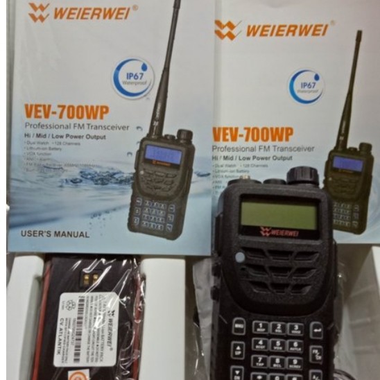 HT HANDY TALKIE WEIERWEI VEV-700WP DUAL BAND WATERPROOF