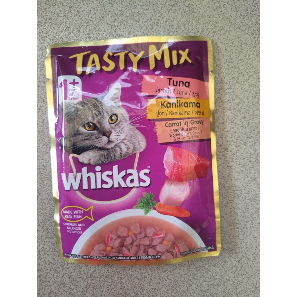 Whiskas Tasty Mix Cat Wet Food Pouch 80gr