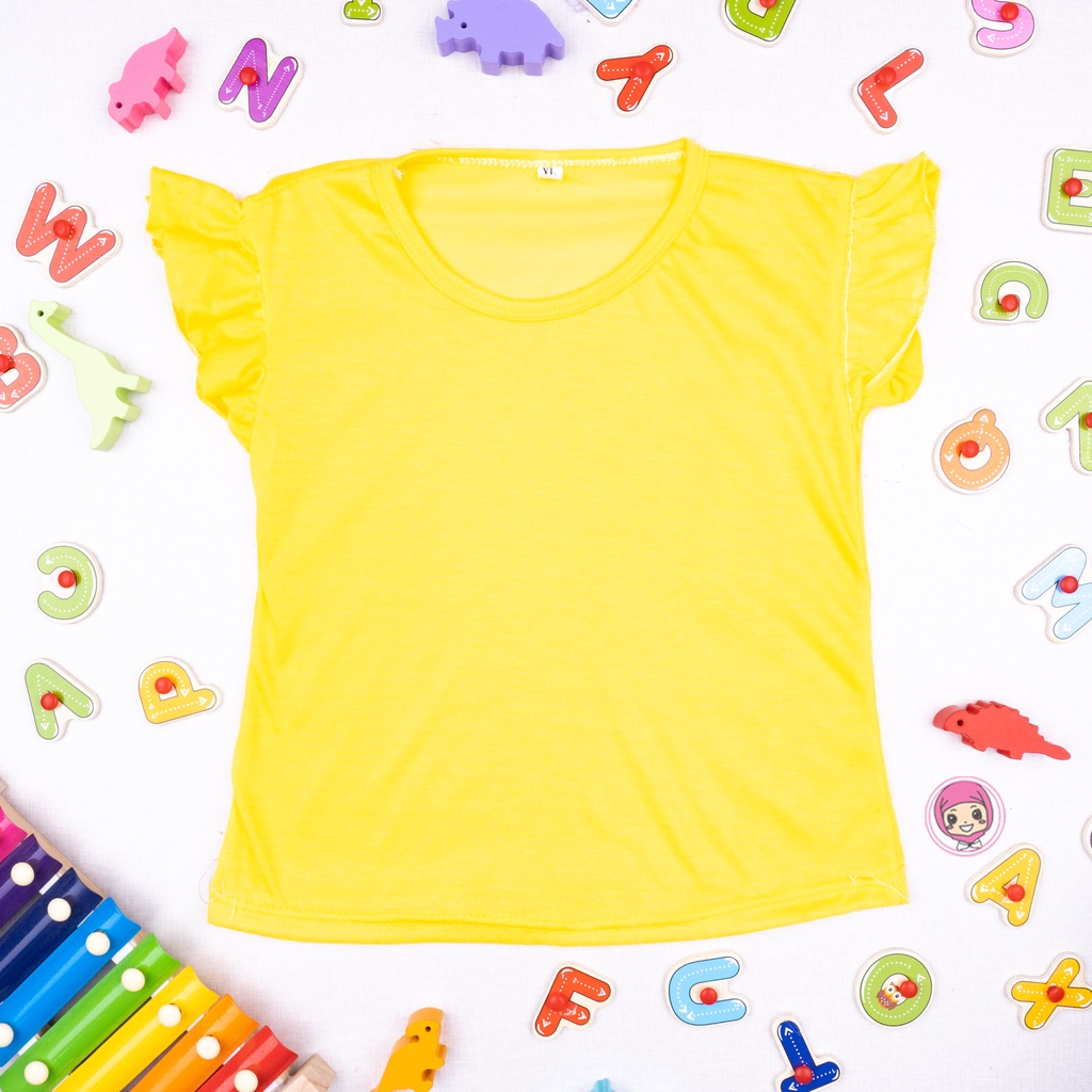 IL - Ruffle Tee Kaos Anak Perempuan / Baju Kaos Anak Perempuan