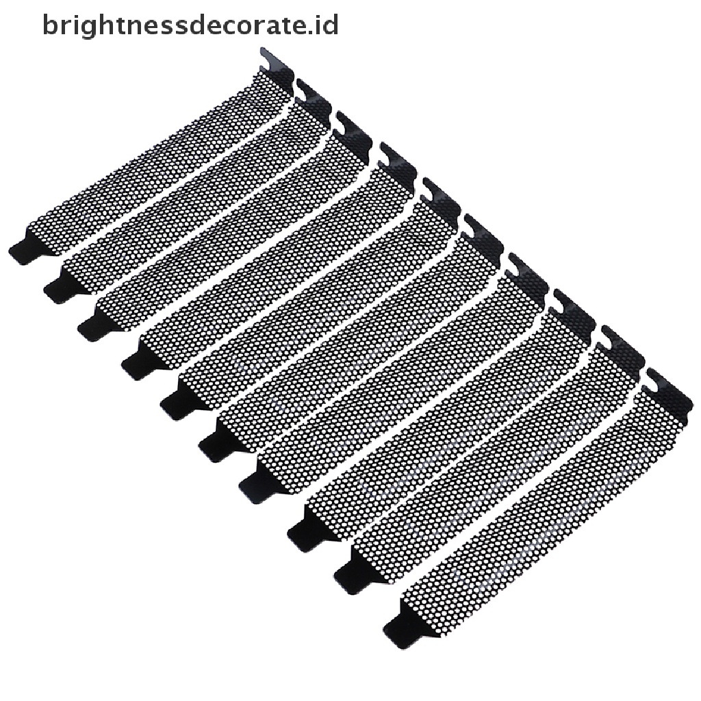 [birth] 10Pcs New black PCI slot cover dust filter blanking plate hard steel [ID]