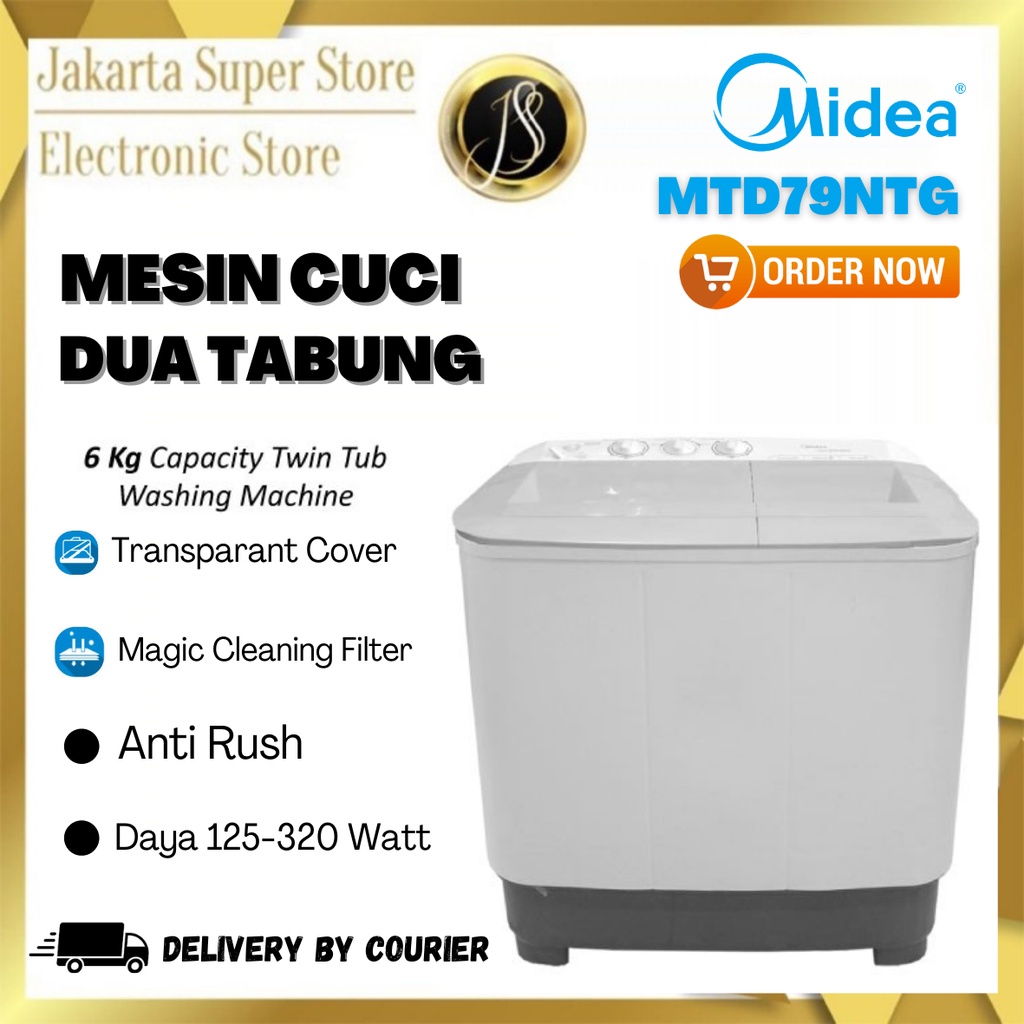 MIDEA MESIN CUCI 2 TABUNG 7 KG MTD79NTG