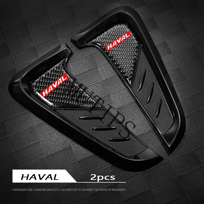 Haval 2Pcs Stiker Carbon Fiber Bentuk Hiu Untuk Fender Samping Mobil H6 Jolion H2 H2s H1 2021 2022 H5 M4 H9